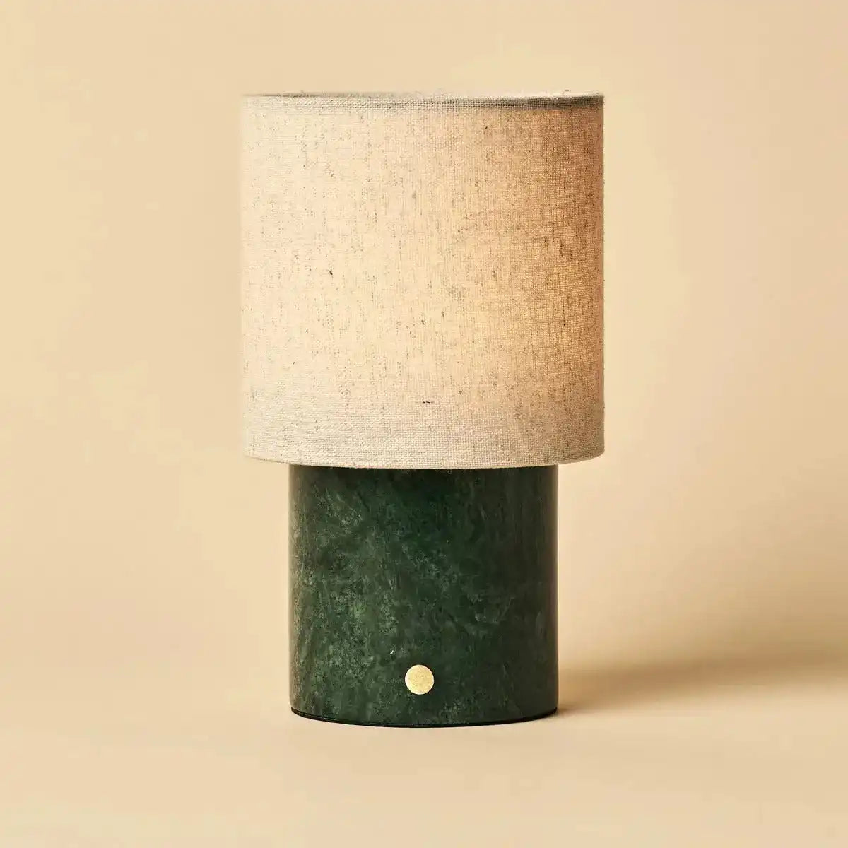 ONODA Green / Verde Alpi - Marmor wiederaufladbare Tischlampe - mit austauschbarer Lampenschatten und wiederaufladbarem Design
