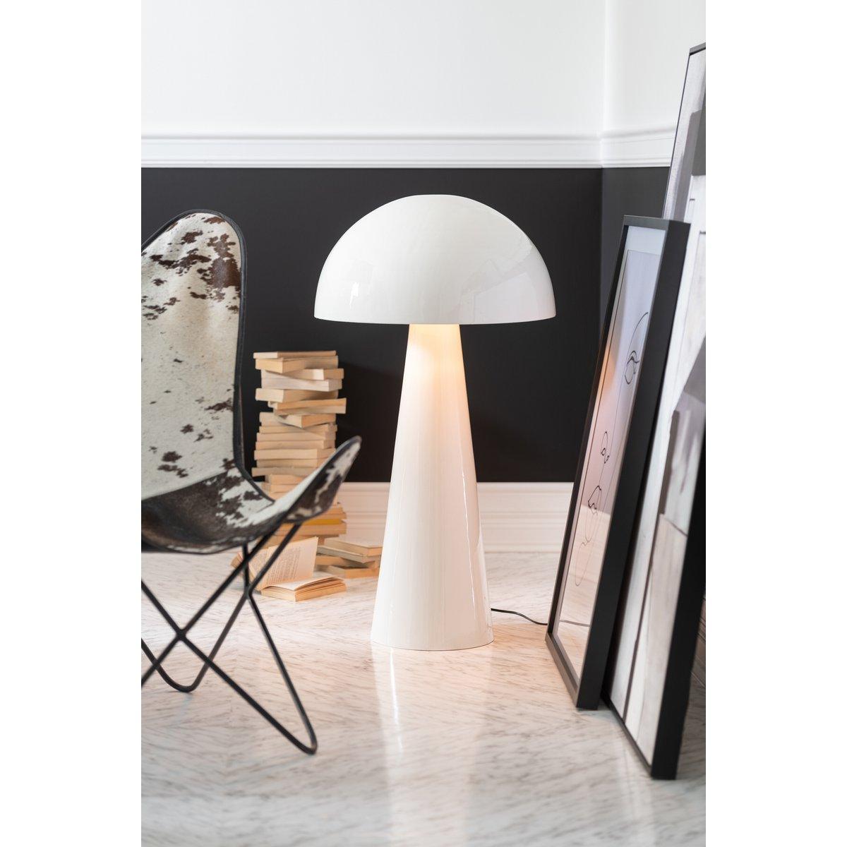 J-Line Stehleuchte Mushroom – Metall – Weiß – extra groß