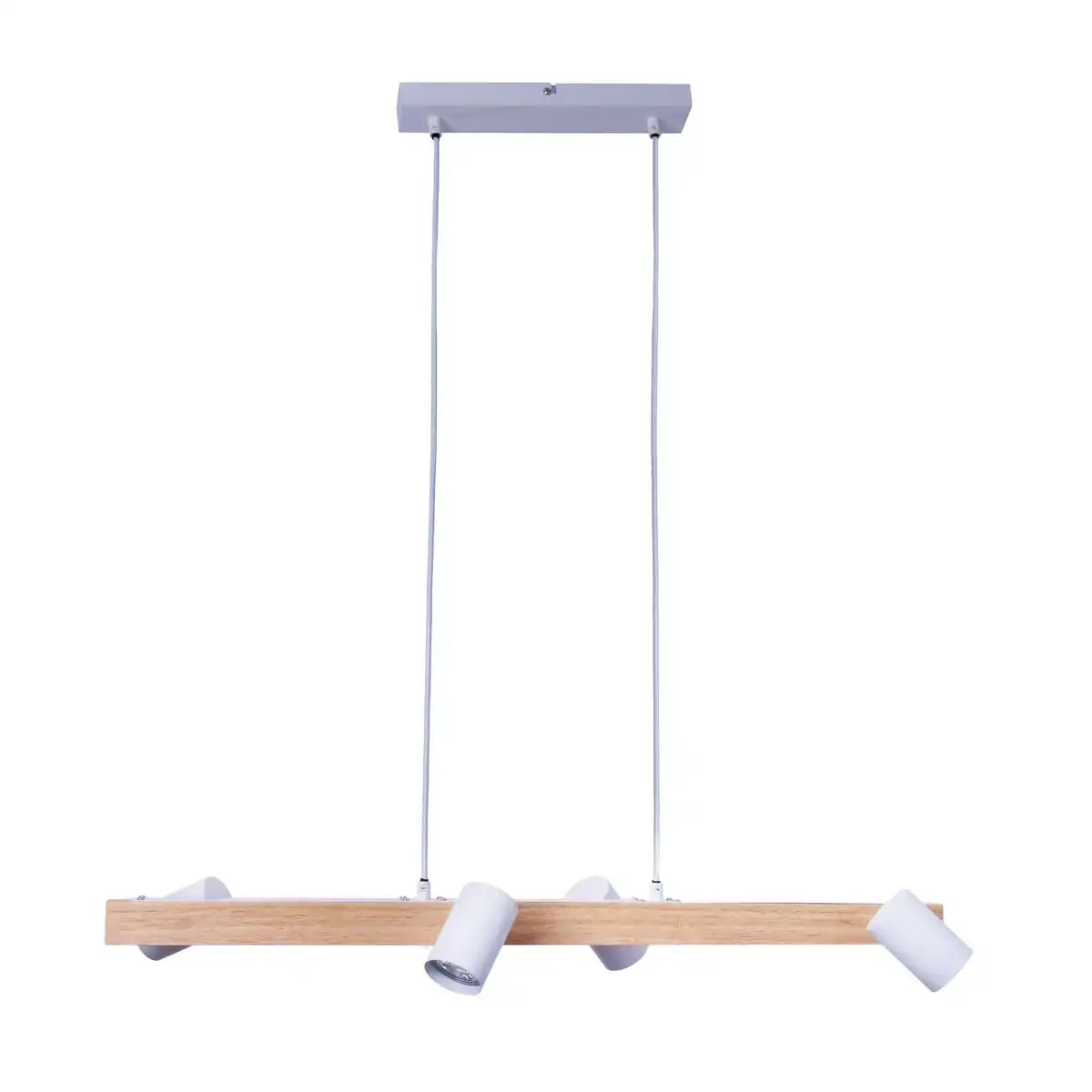 4er Pendelleuchte "FRIDA" weiß, Hängelampe, Metall, weiß, GU10, Pendellampe für Esszimmer, Wohnzimmer, Diele oder Büro, 80 cm lang