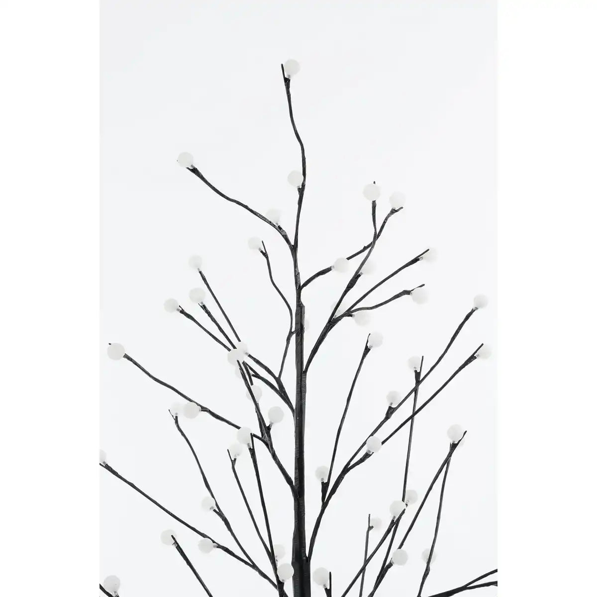 Baum mit klassischer weißer LED-Beleuchtung – H150 x Ø80 cm – Metall – Schwarz
