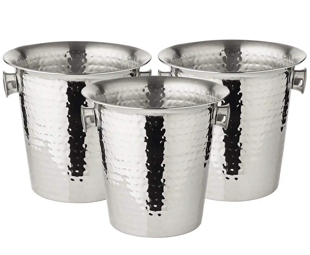 3er Set Champagnerkühler Weinkühler Edelstahl Joey 21 cm - HomeDesign Knaus