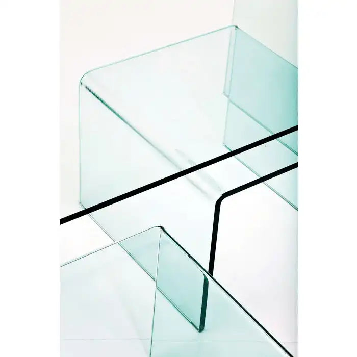 3er Set Couchtisch Clear Club Beistelltisch Glastisch Sicherheitsglas - HomeDesign Knaus