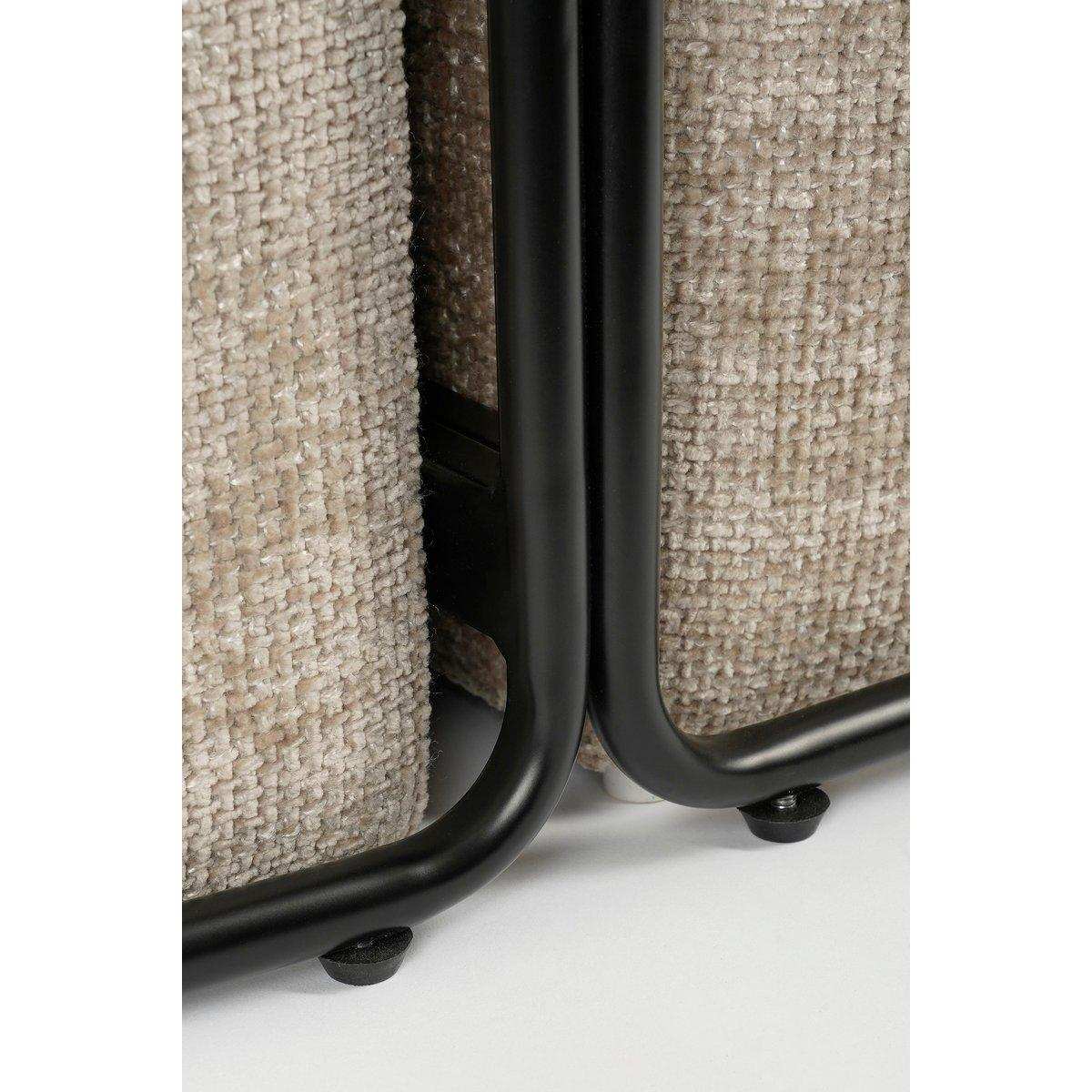 3er Set Couchtisch mit Poufs Hellgrau - HomeDesign Knaus