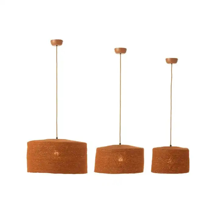 3er Set Hängelampe Moonj Natur Gras Schwarz Hängeleuchte - HomeDesign Knaus