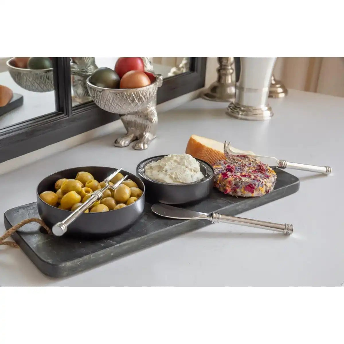 3er Set Vorlegeset Forma edel versilbert, Käsemesser, Buttermesser, Vorlegegabel - HomeDesign Knaus
