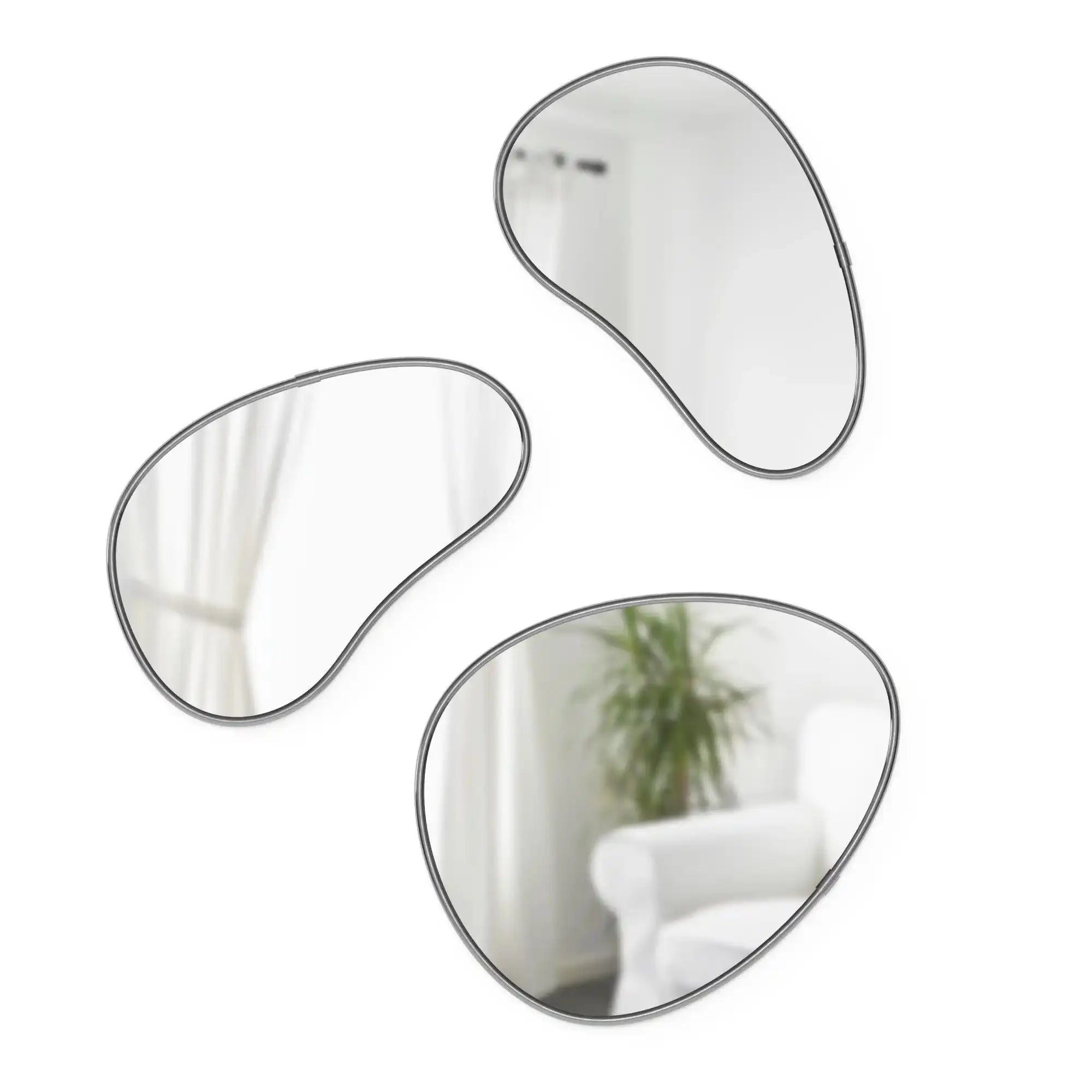 3er Set Wandspiegel Spiegel Organische Form - HomeDesign Knaus