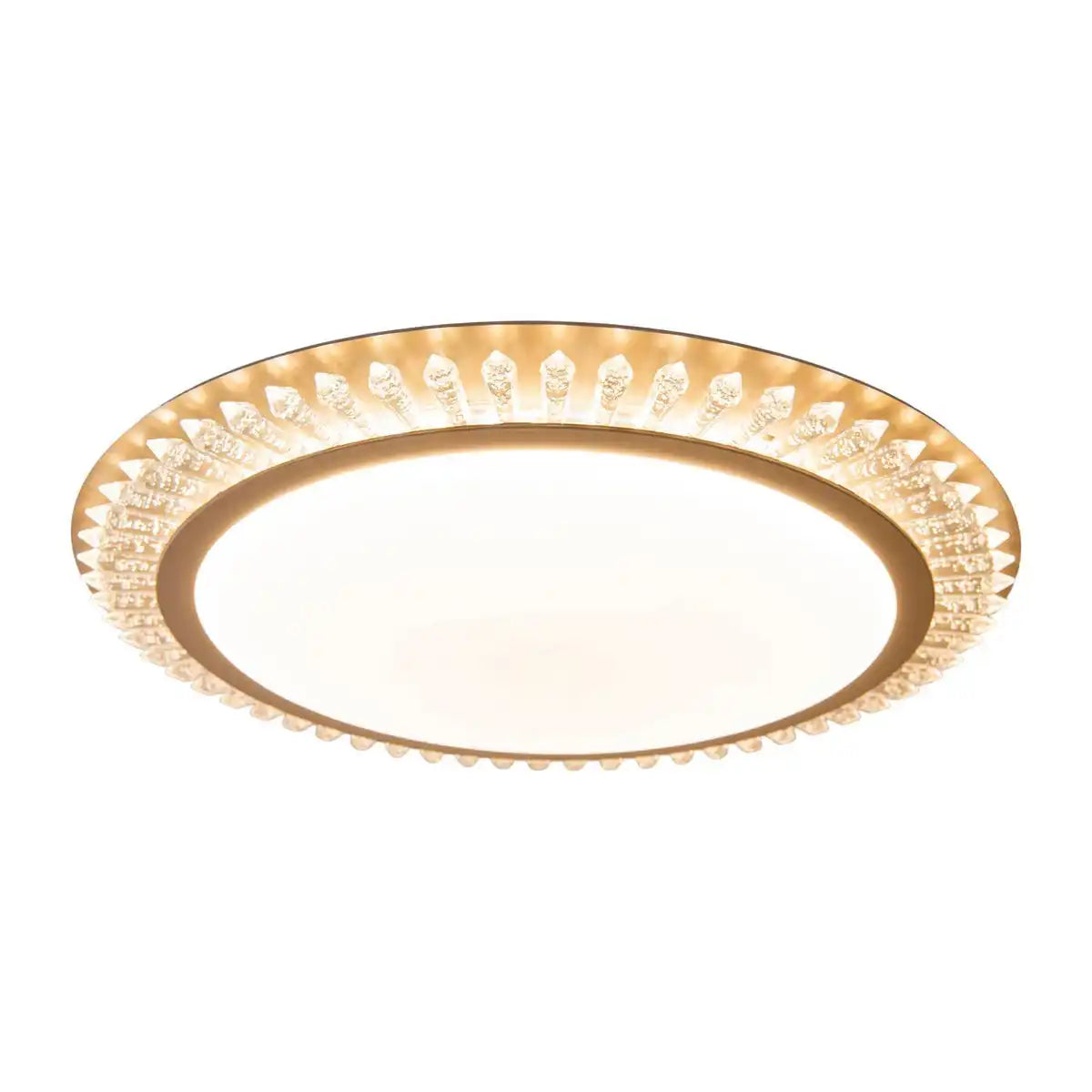 LED Deckenleuchte "MADISON" Ø 48 cm, viele Funktionen, aus Metall und Kunststoff , Gold, mit integrierten LEDs, Beleuchtung für Wohnräume oder Büro