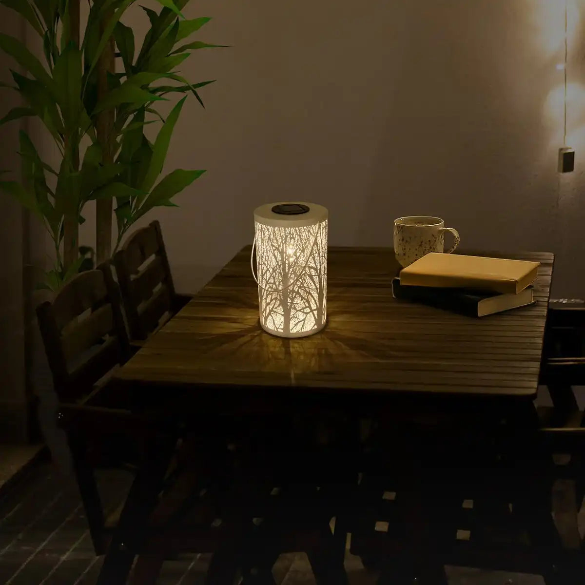LED-Deko-Solarleuchte weiß