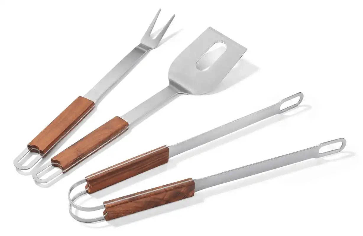 3tlg. BBQ Grillzangen Set für Grillmeister mit Geschenkbox - HomeDesign Knaus