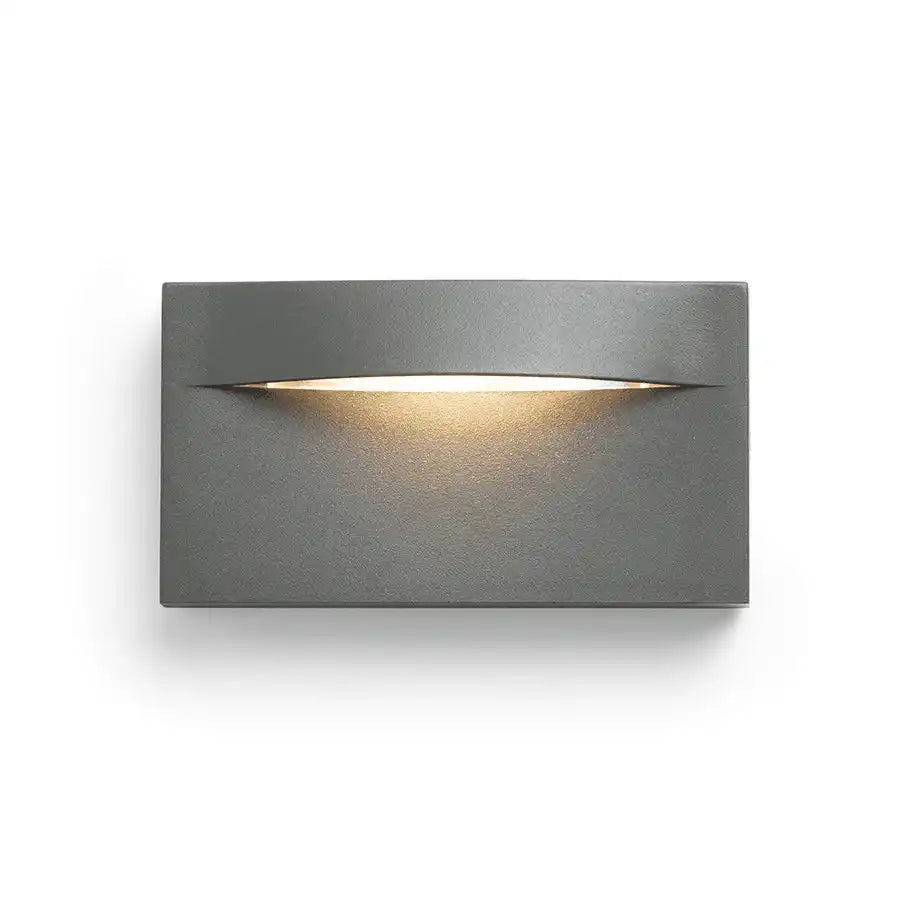 4 er Set BOBO LED Wandleuchte Außenleuchte anthrazitgrau 8W IP65 3000K - HomeDesign Knaus