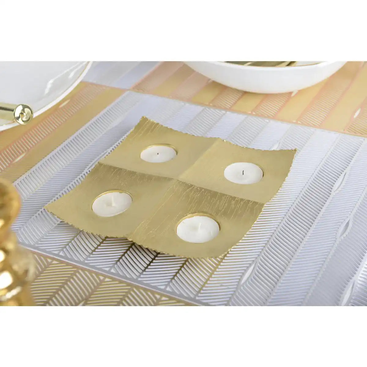 4 LICHT KERZENHALTER GOLD MAT - HomeDesign Knaus