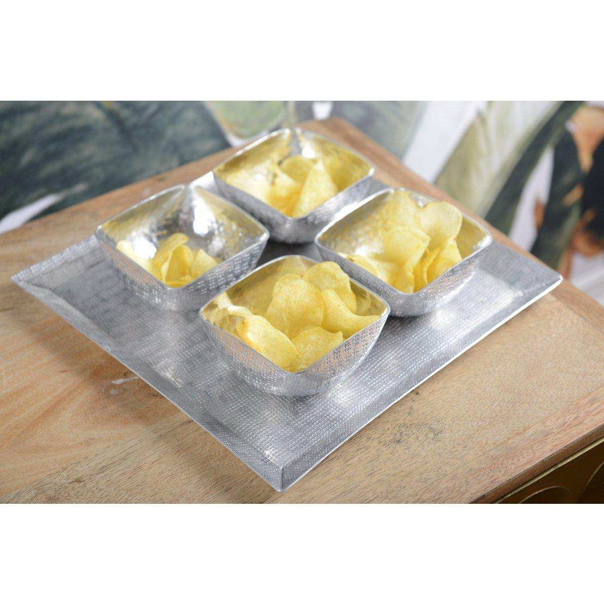 4 Tassen auf Aluminiumplatte - HomeDesign Knaus