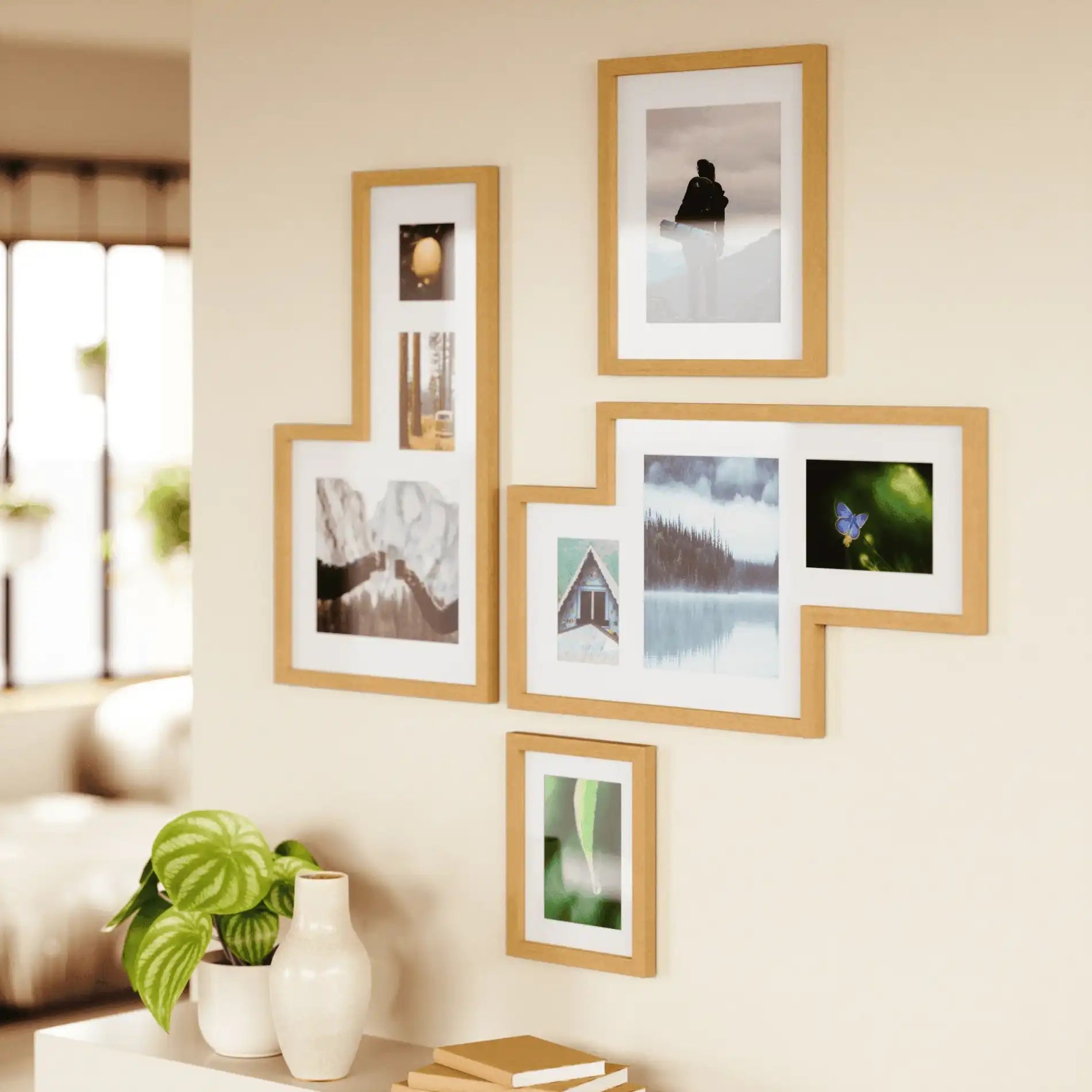 4-teilig Set Mingle Galerie Bilderrahmenund Fotocollage Wandbilderrahmen - HomeDesign Knaus