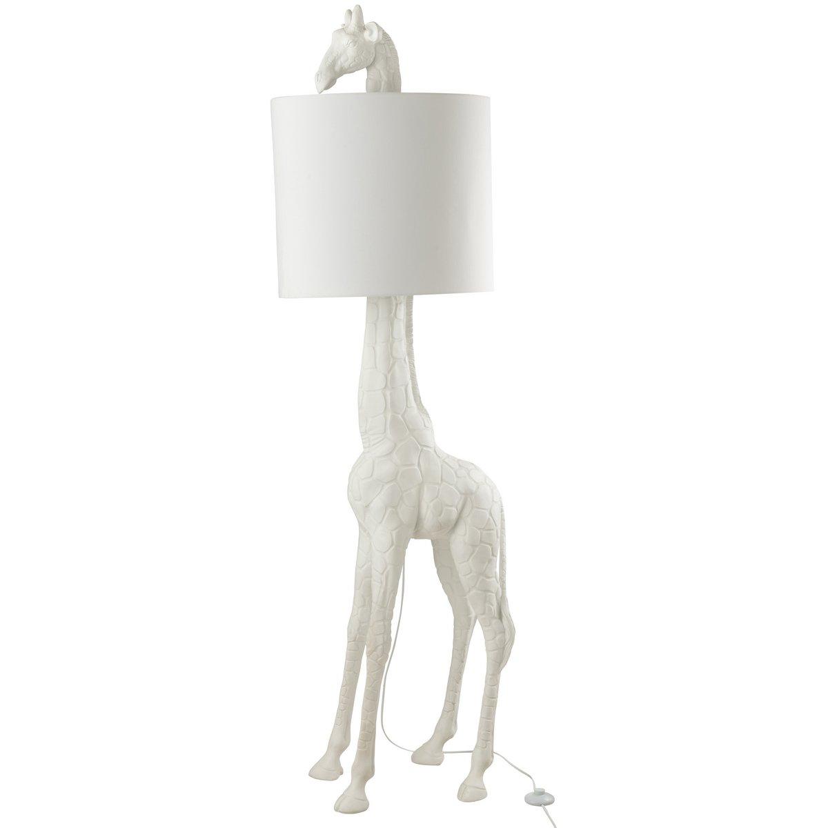 J-Line Lampe Giraffe - Polyresin - weiß