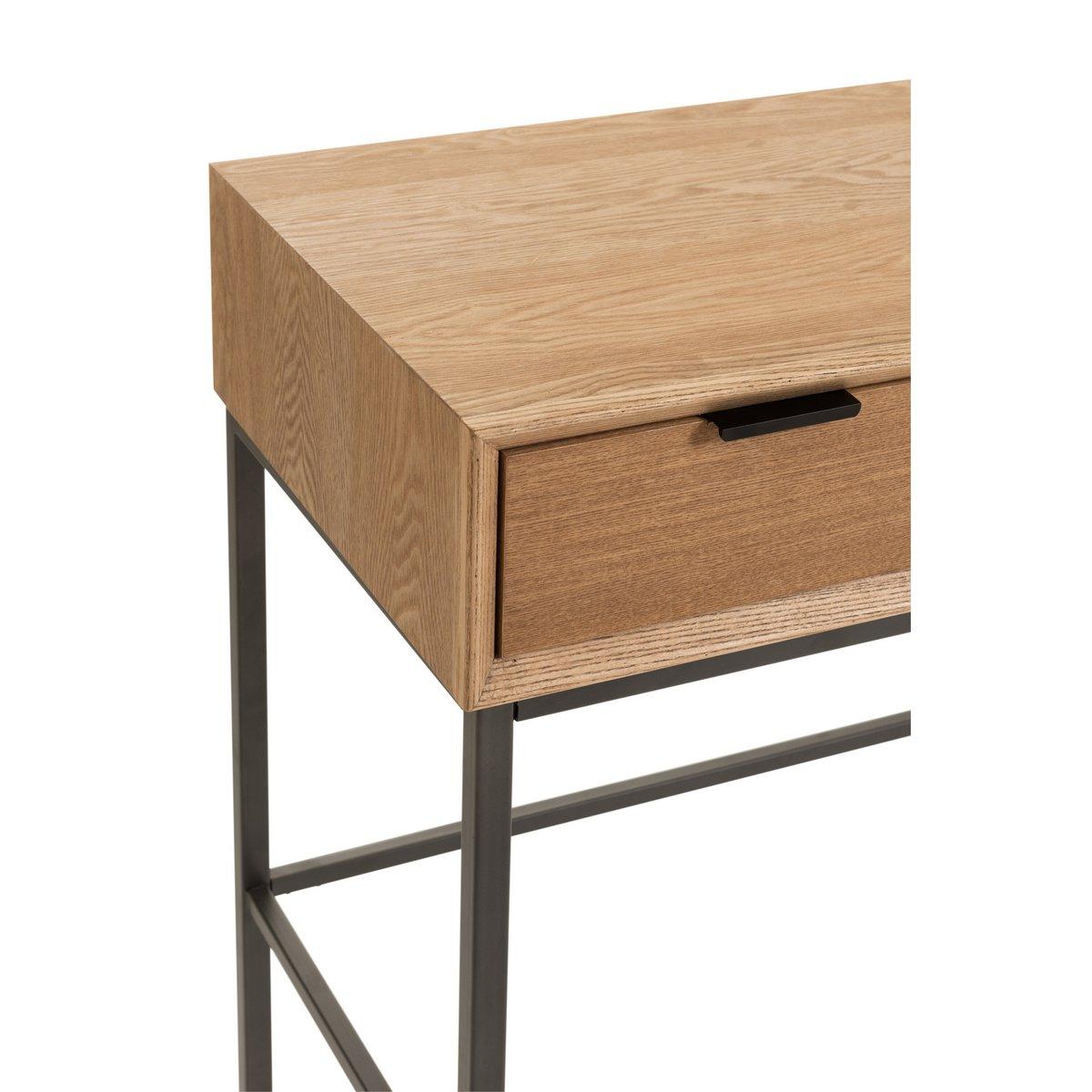J-Line Konsole 3 Schubladen Holz/Metall Natur
