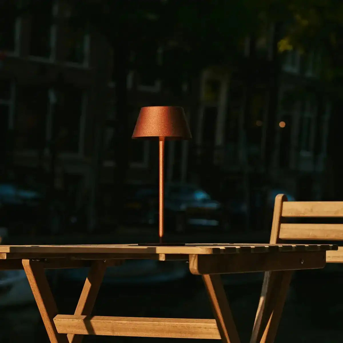 Milou Bronze - Tischlampe ohne Kabel l moderne, Design- und 3 Lichtmodi