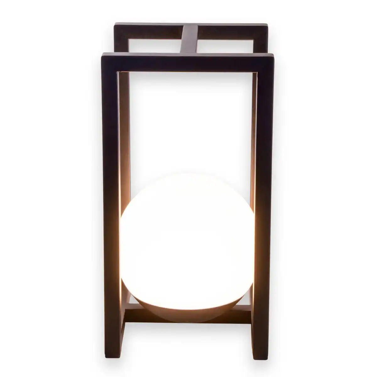 LED Dekoleuchte KALI für Balkon und Terrasse, Deko Tischlampe aus Metall und Kunststoff in Schwarz, fest verbaute LEDs, 30 x 16 x16 cm