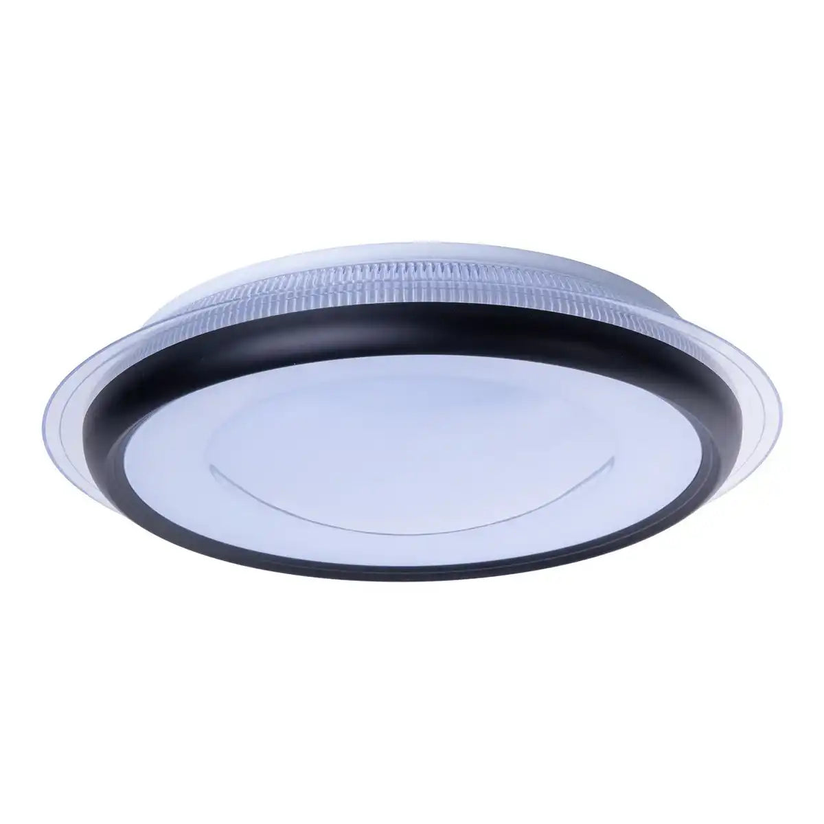 LED Deckenleuchte "CANNA" aus Metall und Kunststoff, dimmbar mit Fernbedienung, Farbwechsel von Warmweiß über Kaltweiß zu bunt, fest verbaute LEDs, Deckenlampe für Wohnzimmer, Esszimmer, Küche oder Flur mit 45 cm Durchmesser