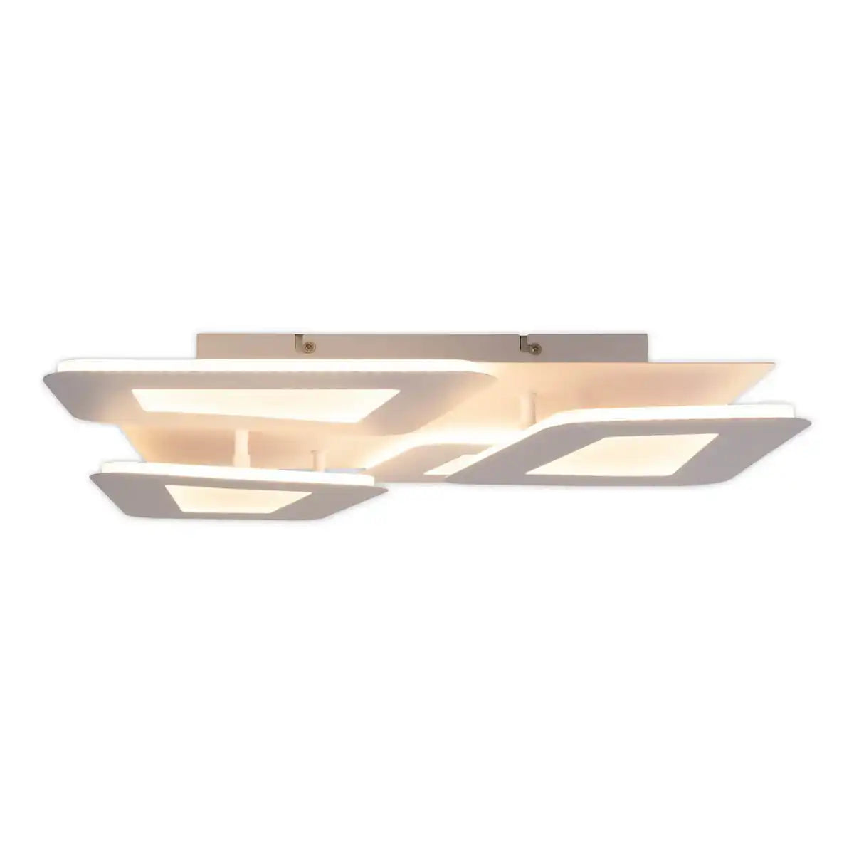 LED Deckenleuchte "SIMEN" 48 x 48 cm, Metall und Kunststoff, weiß, integrierte LEDs, warmweiß