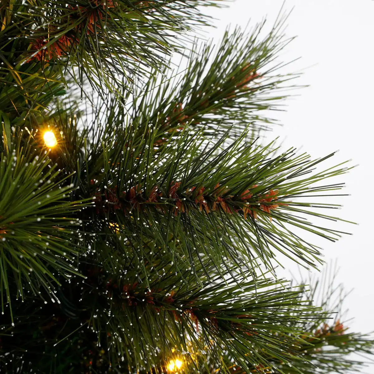 Künstlicher Weihnachtsbaum im Topf mit 30 LED-Lichtern – H90 x Ø51 cm – Grün
