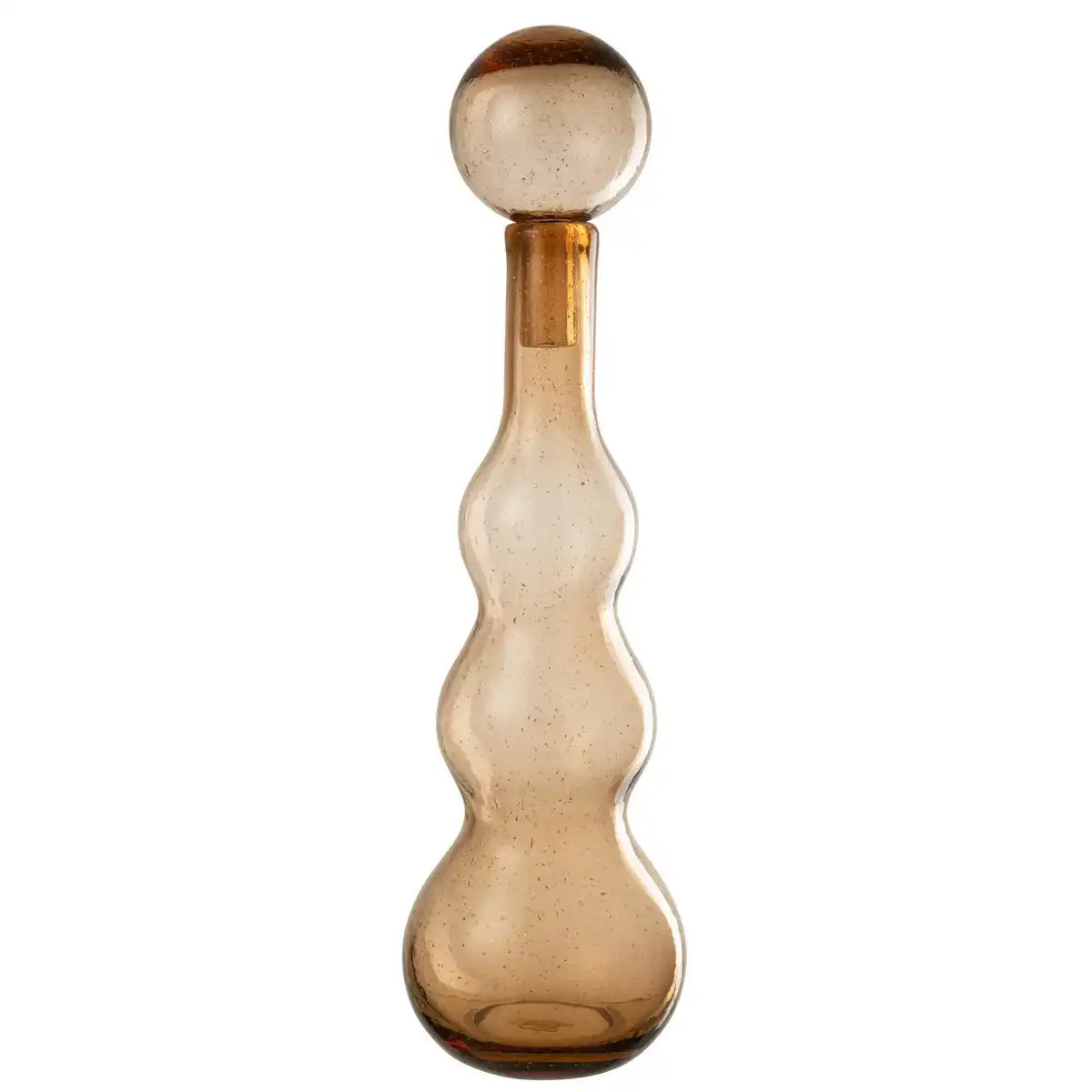 J-line Flasche + Stopp Carol Glass Karamell groß