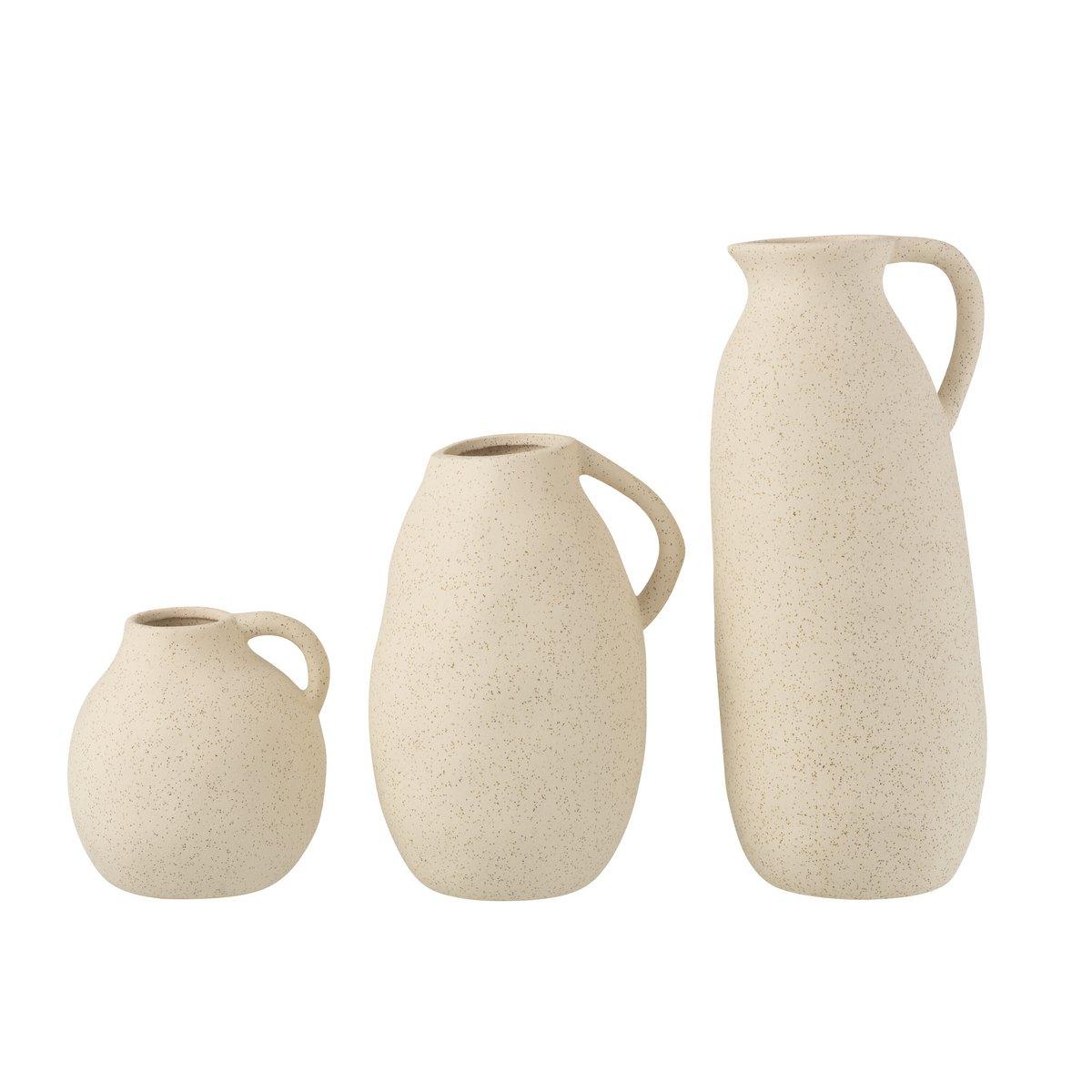 J-Line Vase Krug – Keramik – Beige – groß