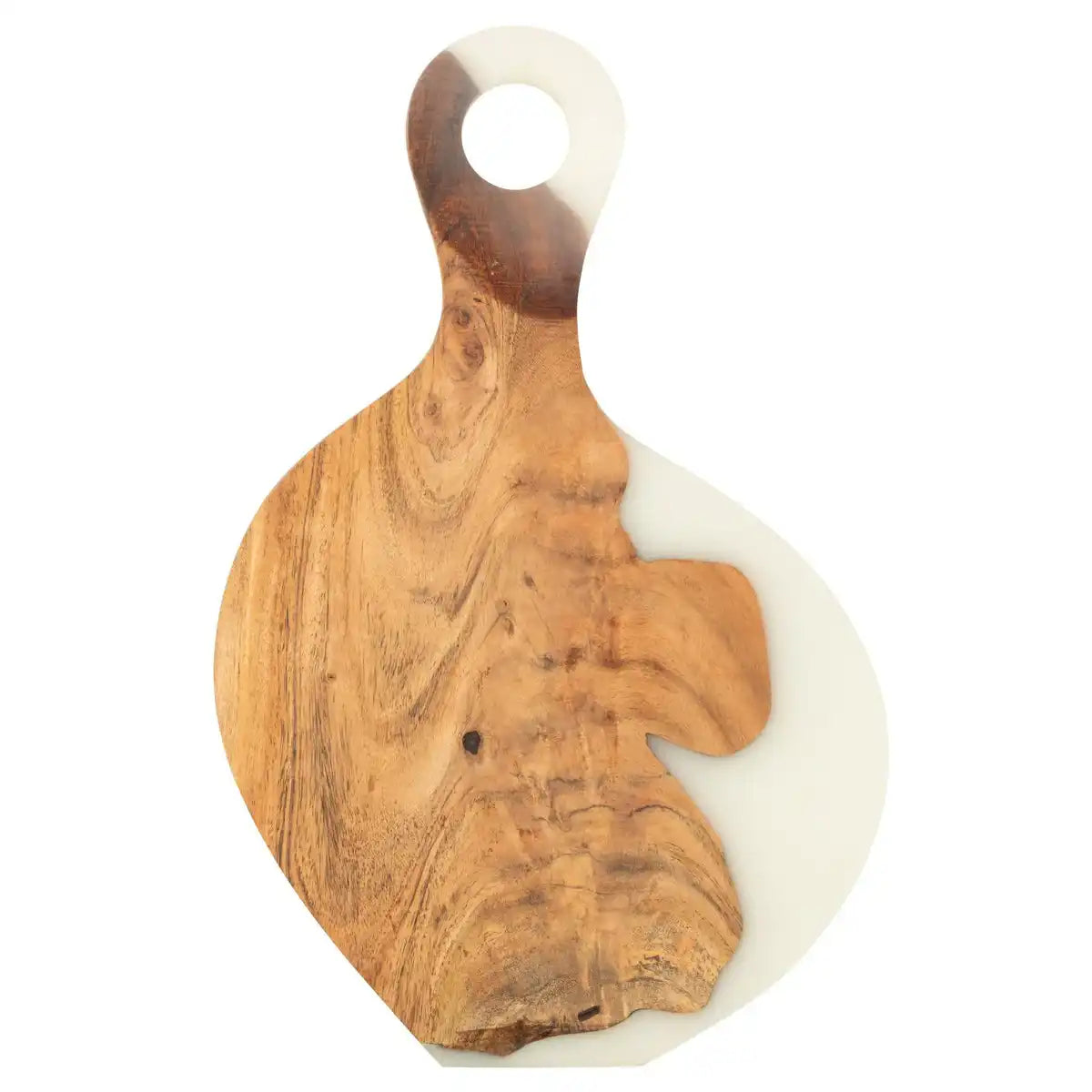 J -line Snijplank modern - Holz/Epoxidharz - Natural/Weiß