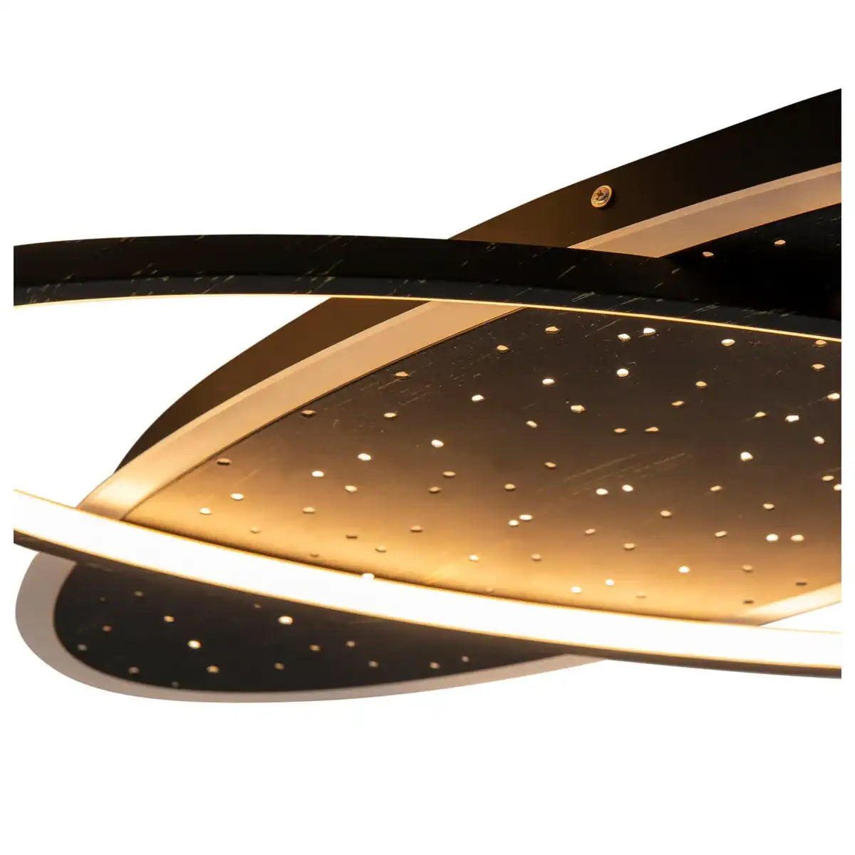 LED Deckenleuchte "STELARIS" ca. 60 cm lang, aus Metall und Kunststoff in Schwarz,, mit fest verbauten LEDs, Beleuchtung für Wohnräume und Büro