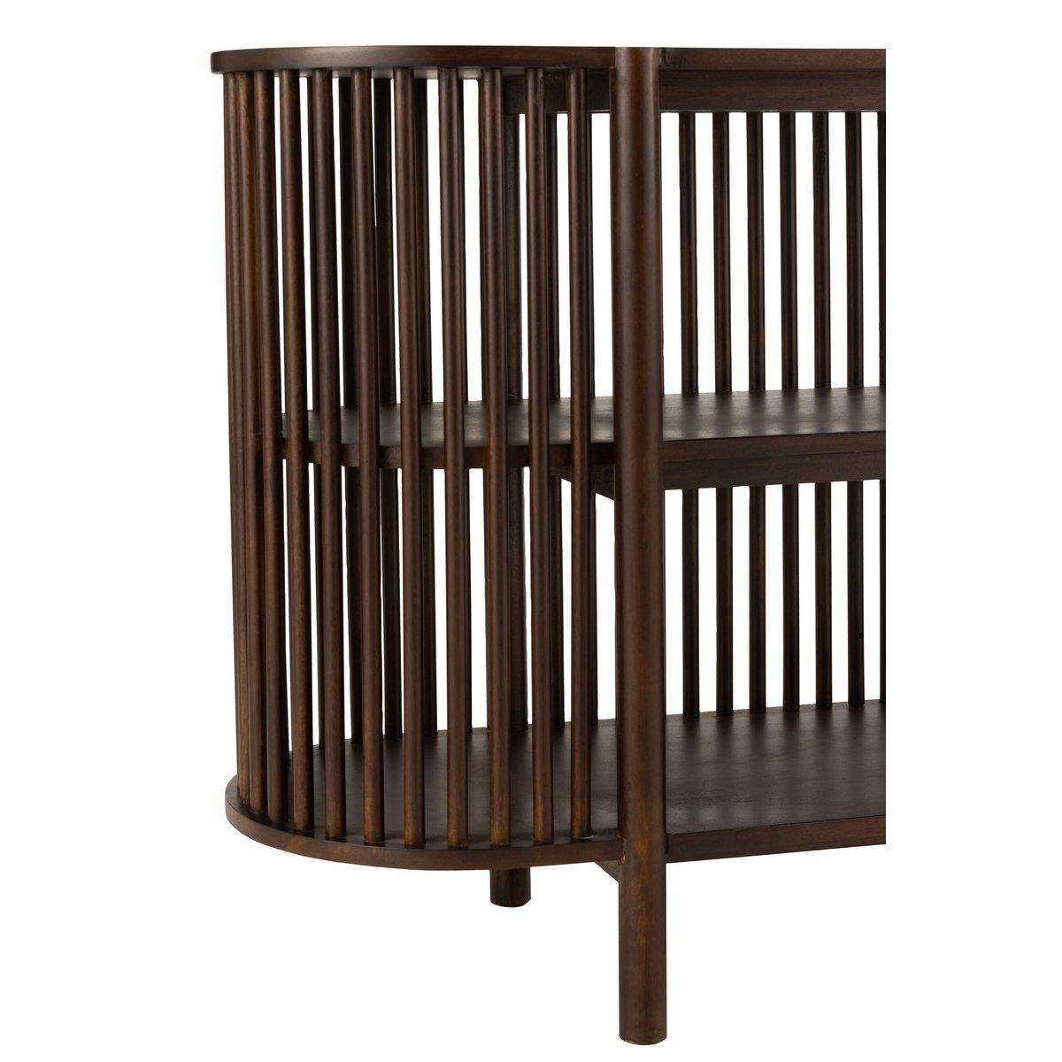 J-Line Konsole 2 Planken Conie Mangoholz Dunkelbraun