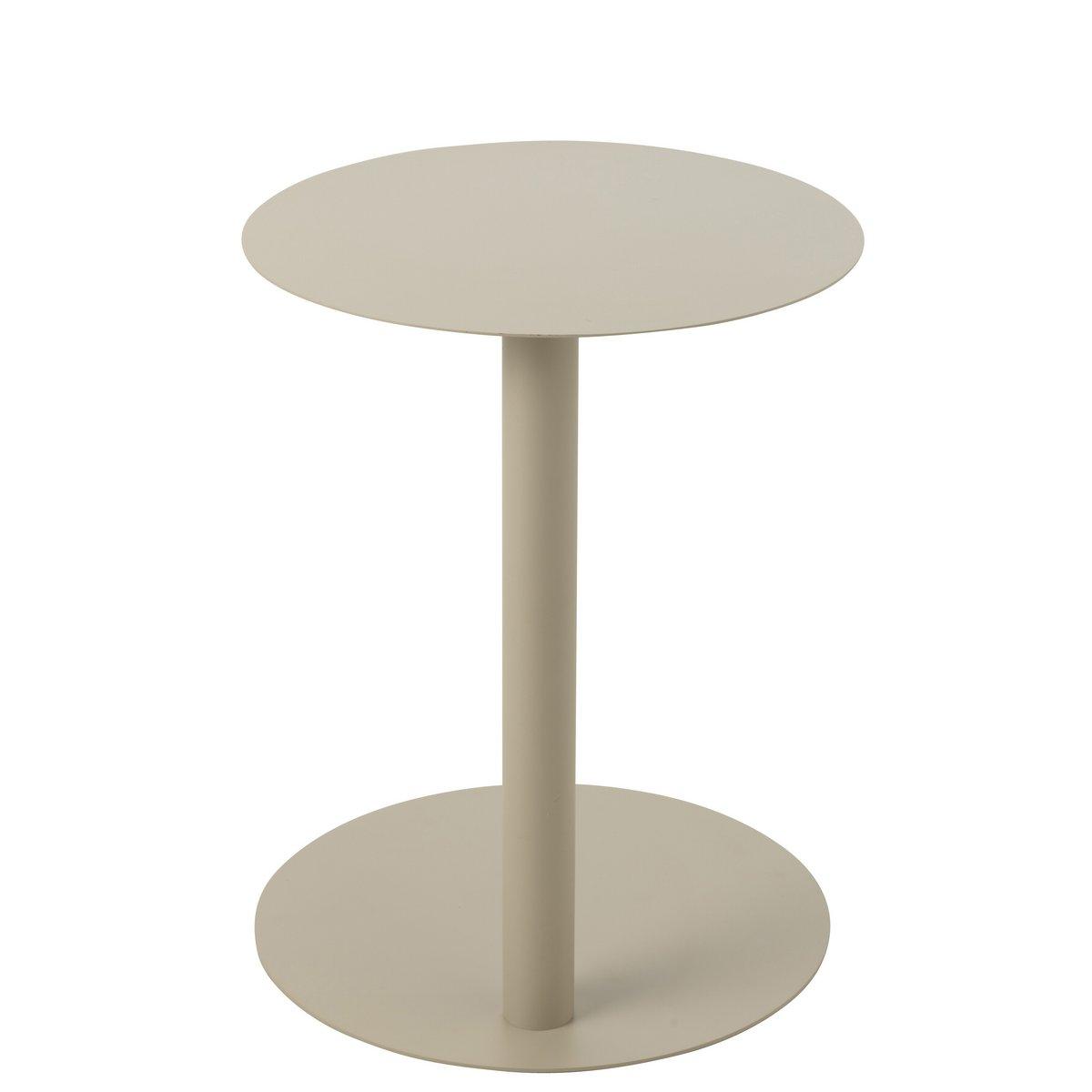 J-Line Beistelltisch Rund Metall Beige