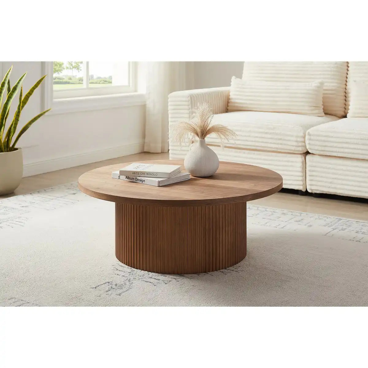 Couchtisch Ø 85 cm Walnuss