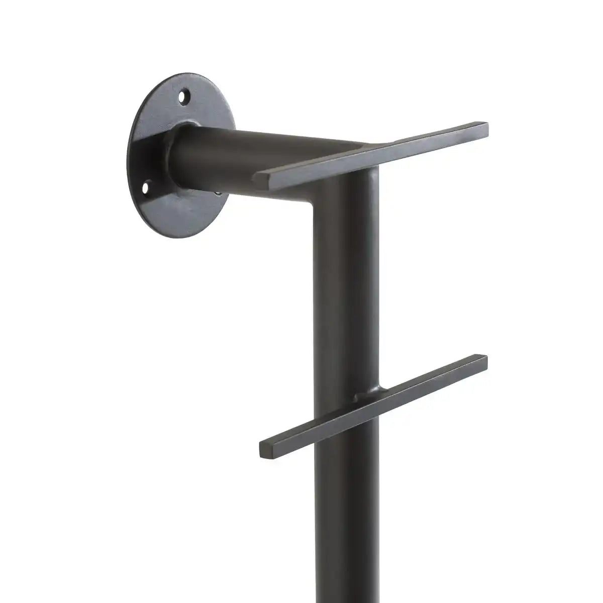 J -Line Mirror + Wandregal - Eisen/Glas - Weiß/Schwarz - 185 cm hoch