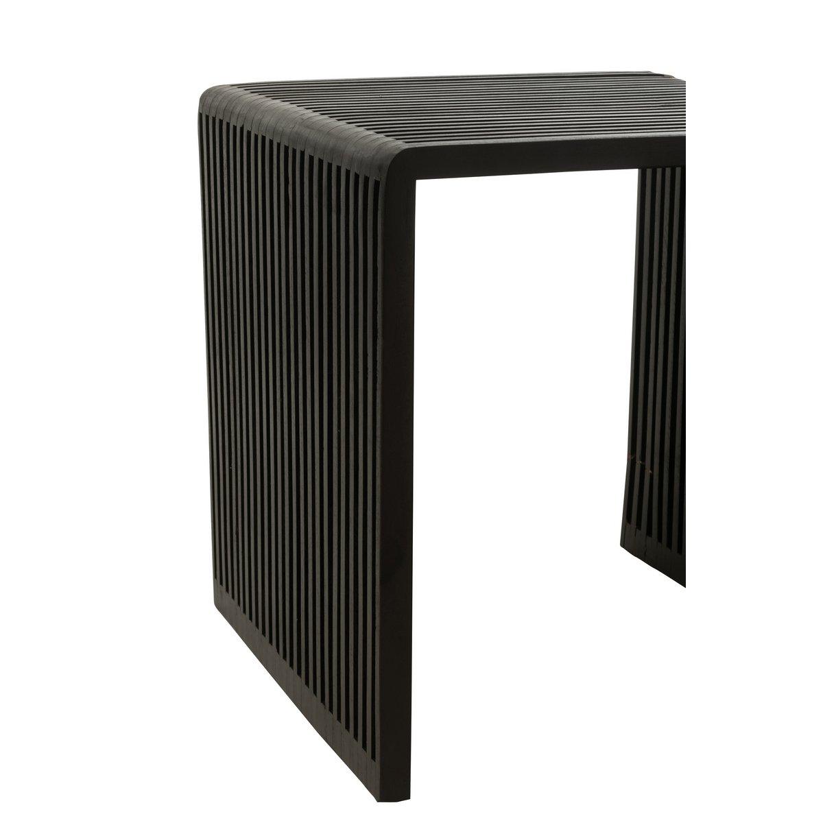 J-Line Couchtisch Cube Recyceltes Teakholz – Holz – Schwarz