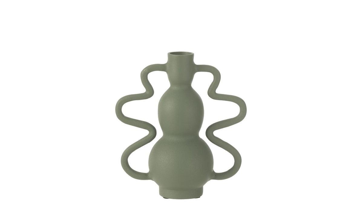 Blumenvase Designer Vase Marie Aluminium Grün