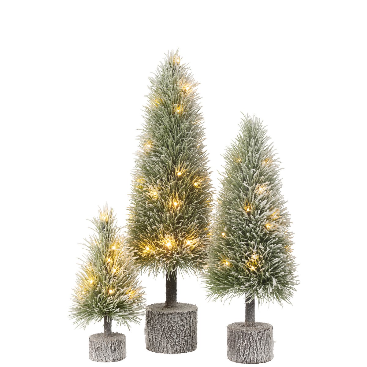 J-Line Weihnachtsbaum B+Led Kunststoff Schneegrün Groß