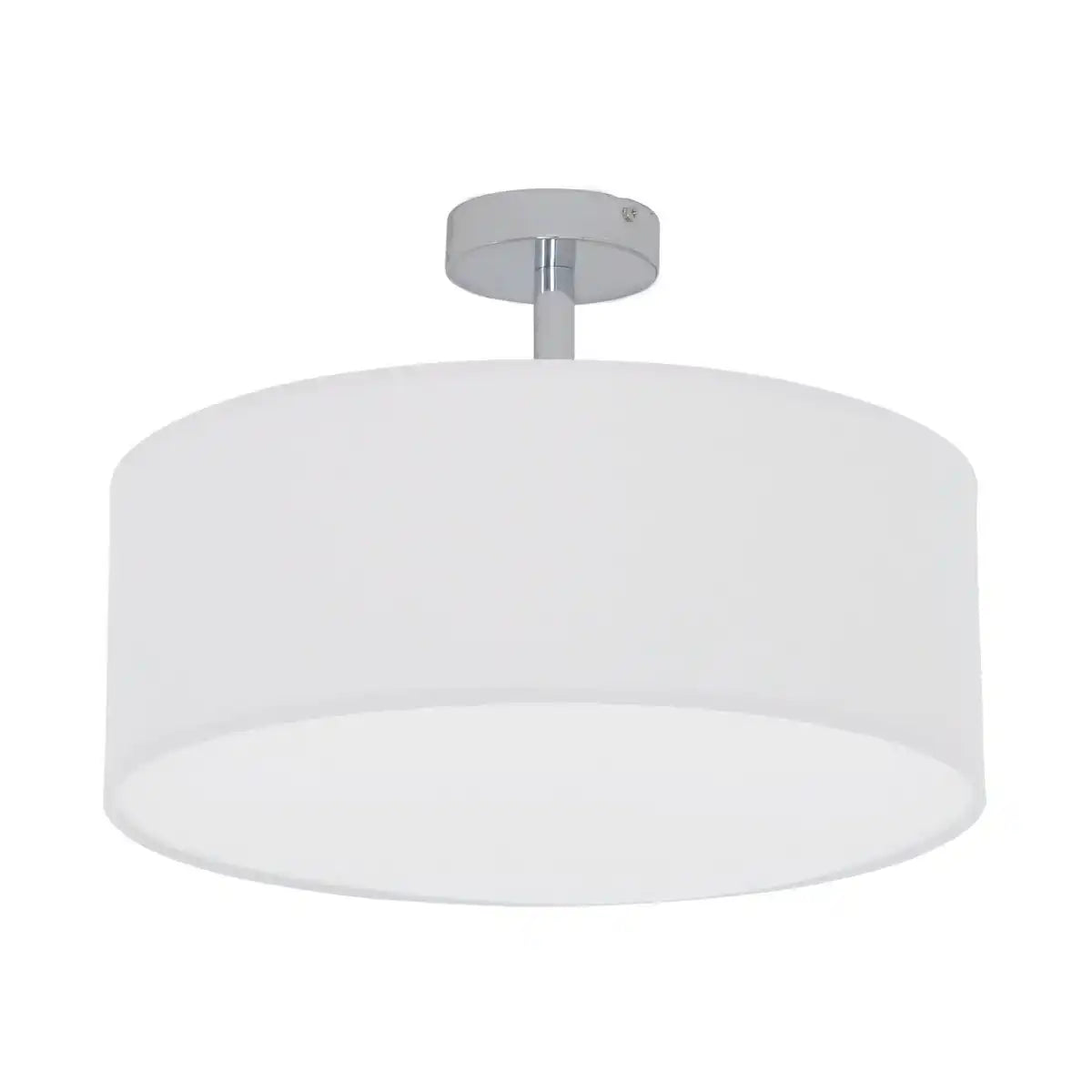 Textildeckenleuchte "NEW YORK", klassische Deckenlampe mit Textilschirm in Weiß, E27-Fassung, 40 cm Durchmesser, geeignet für den gesamten Wohnbereich