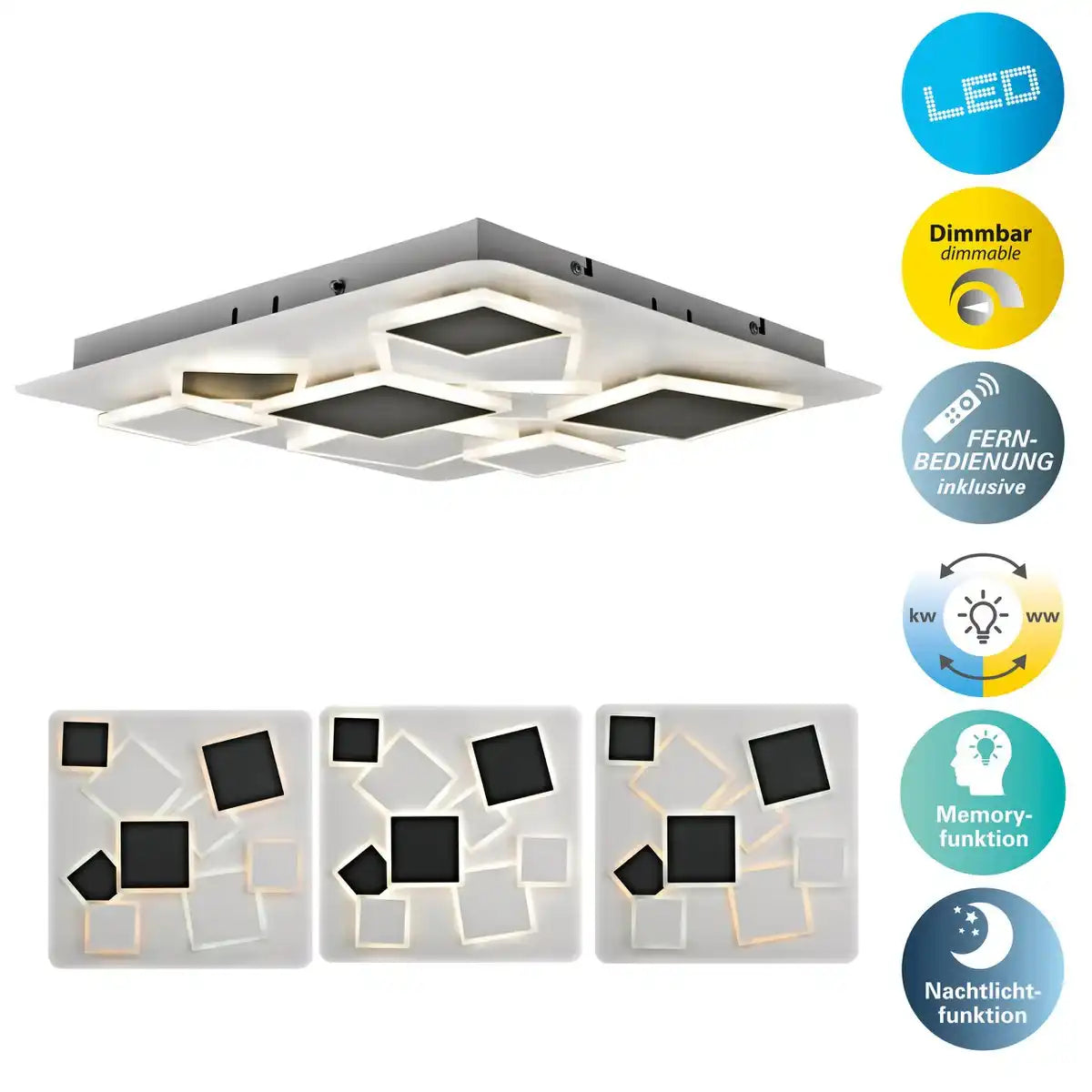 LED Deckenleuchte "VINCENT" L: 46,8cm