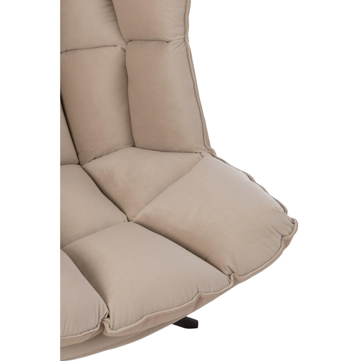 J-Line Stuhl Relax Cushion - Textil/Metall - Beige