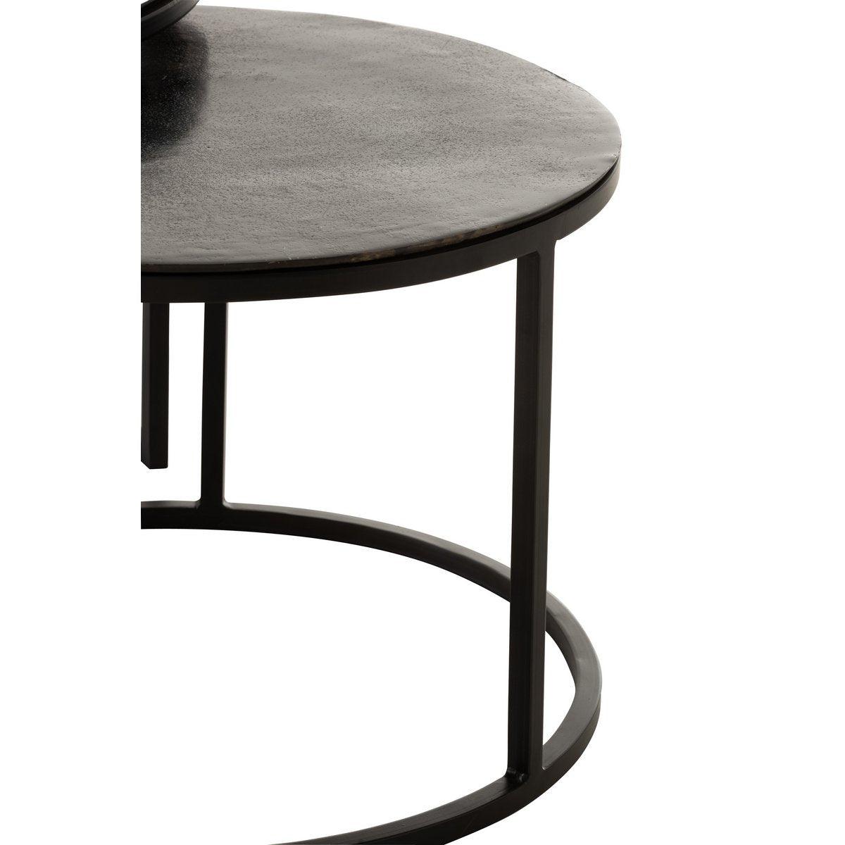 J-Line Beistelltisch Oxidize – Aluminium/Eisen – Schwarz/Grün