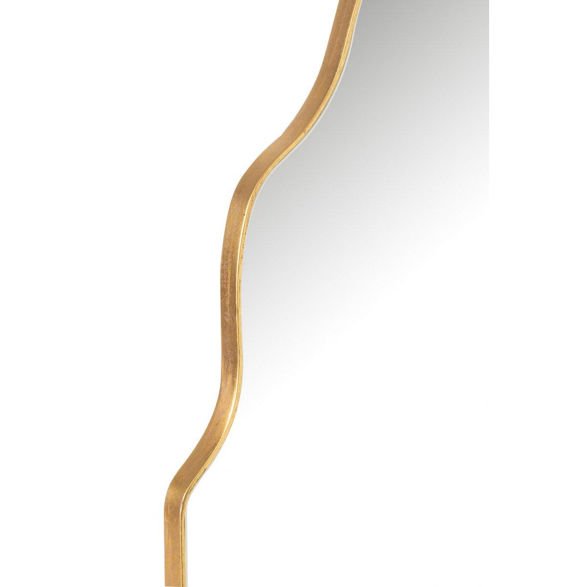 J-Line Spiegel West – Glas – Gold – Wohnaccessoires