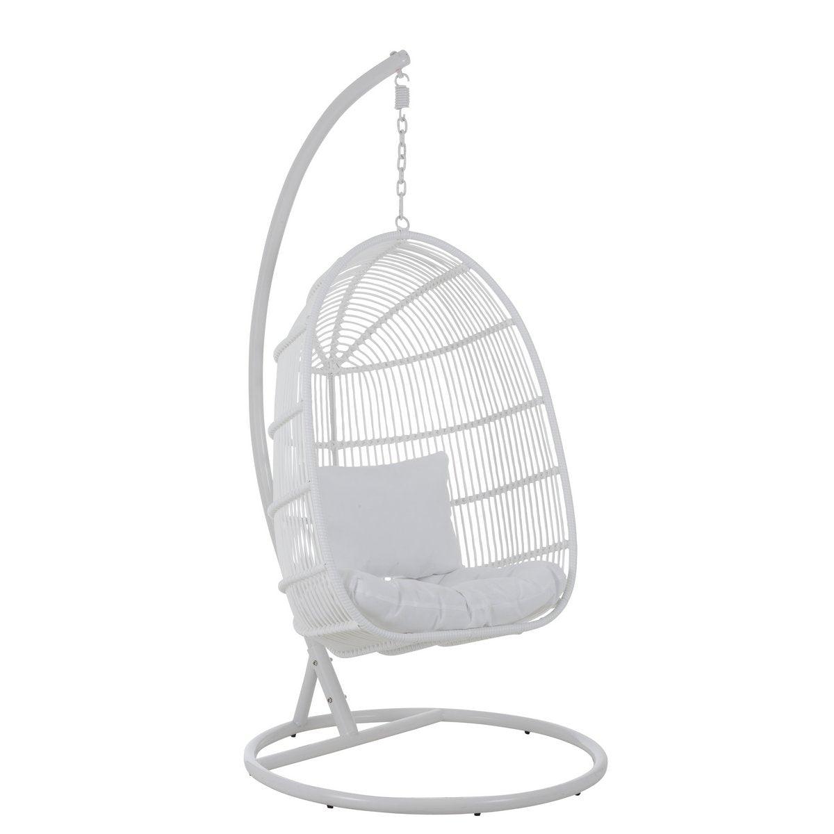 J-Line Hängesessel Oval Stahl Weiß
