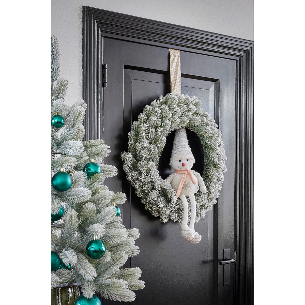 Nigata Weihnachtskranz – Ø60 cm – Grün gefrostet