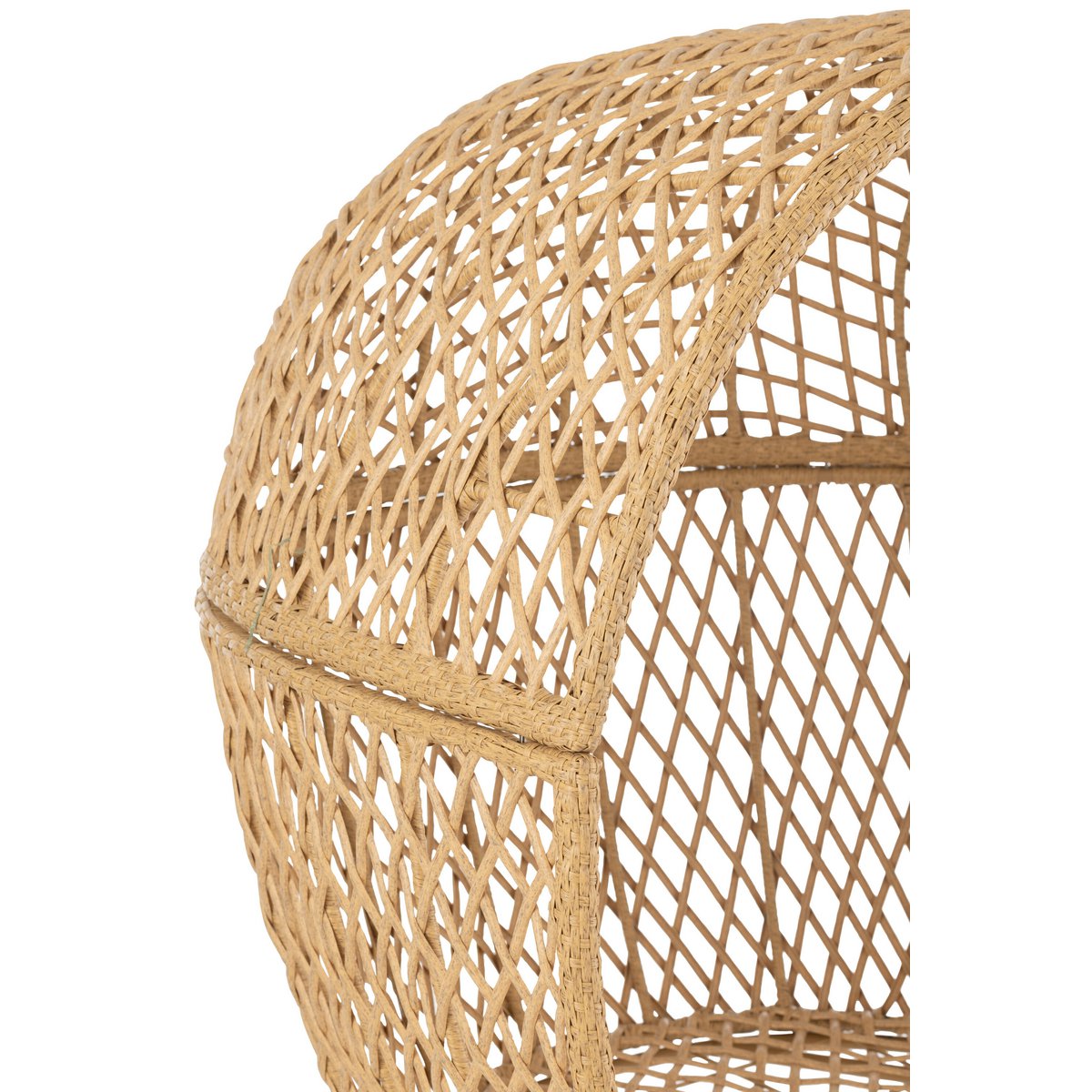J-Line Lounge Chair+Kissen Eva Metal/Reed Beige