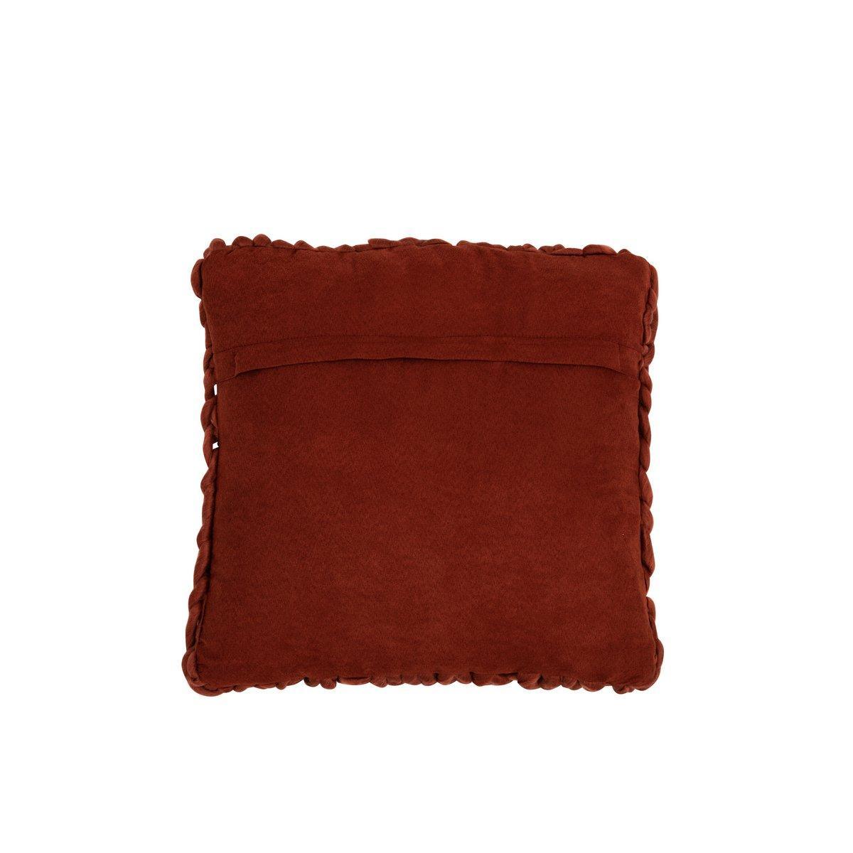 J-Line Kissen gestricktes Quadrat – Polyester/Acryl – rot