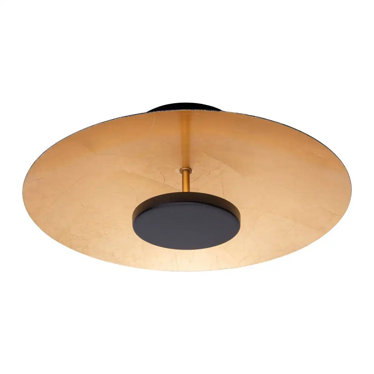LED Deckenleuchte "FIRENZE" Deckenlampe aus Metall in Schwarz, und Gold, LED fest verbaut, Beleuchtung für Wohnzimmer, Büro oder den Eingangsberiech 30 cm Durchmesser