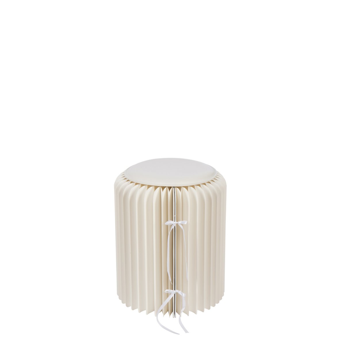 J-Line Pouf Fold Papier gebrochen weiß gebrochen