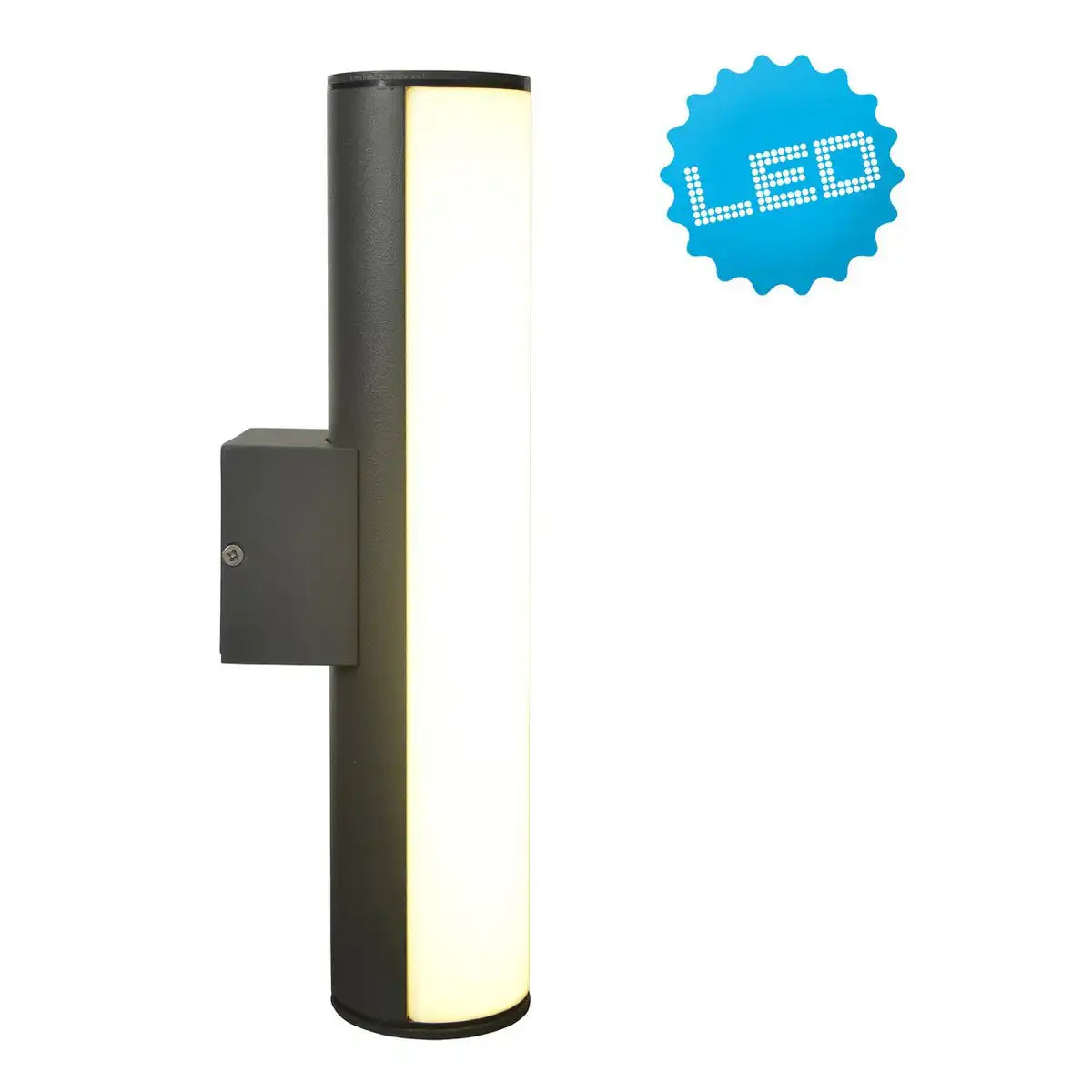 LED Außen Wandleuchten "FLAIR", 30cm aus grauem Metall und Kunststoff, mit integrierter LED