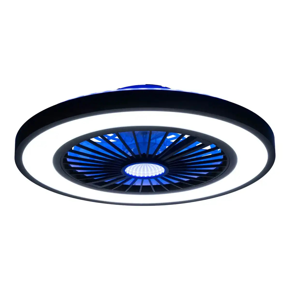 LED Deckenleuchten + Ventilator "ARIOSO" Ø 54 cm, aus Metall und Kunststoff, mit vielen Funktionen