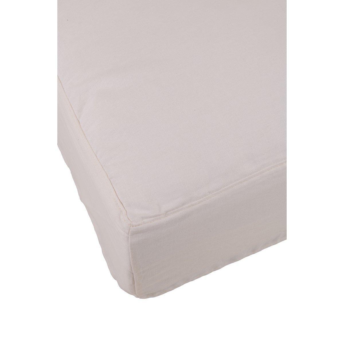 J-Line Bezug für Pouf Monaco Leinen Marshmallow Weiß