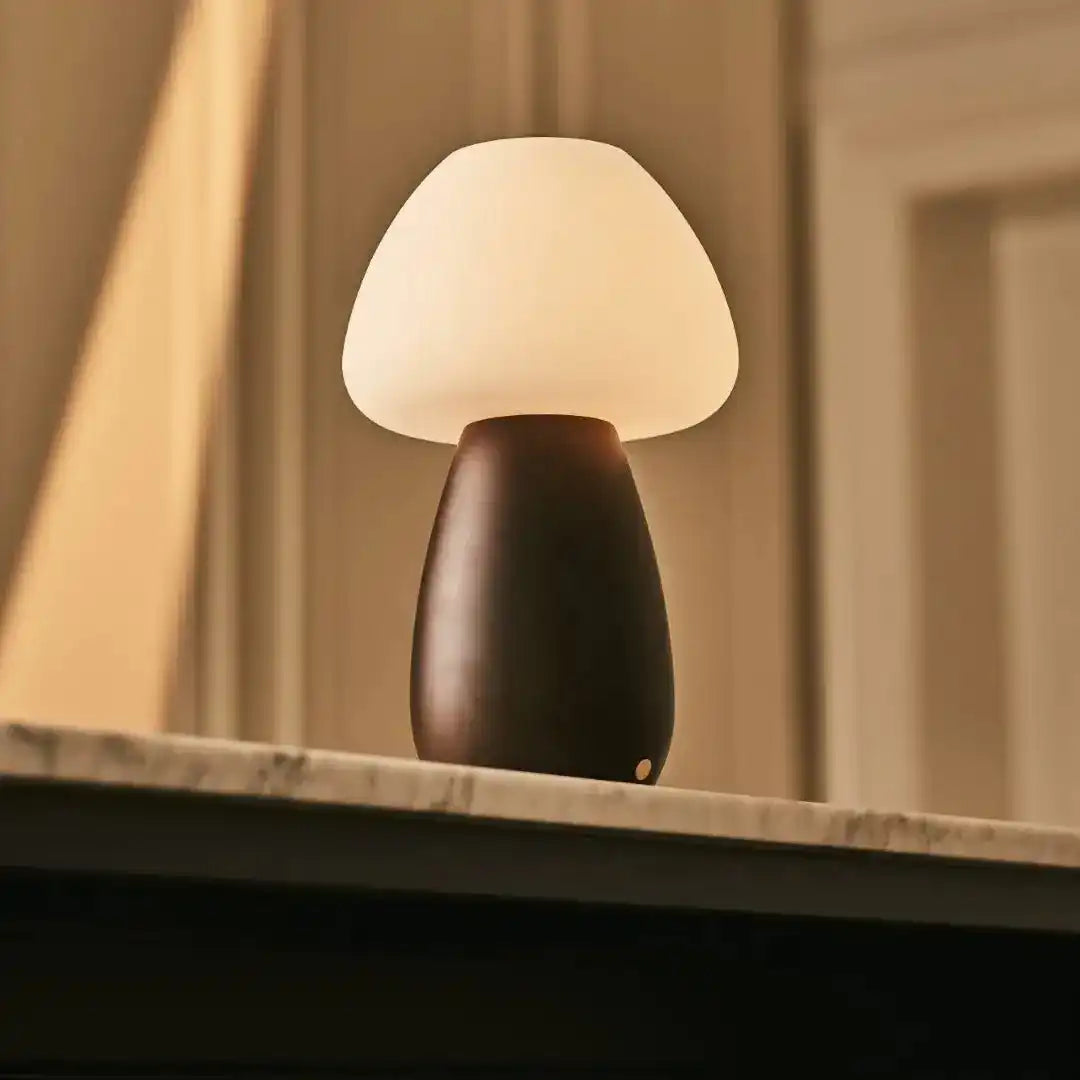 Bären Sie dunkelbraune stilvolle wiederaufladbare Lampe-schnurlos, dimmbar, umweltfreundliches Design